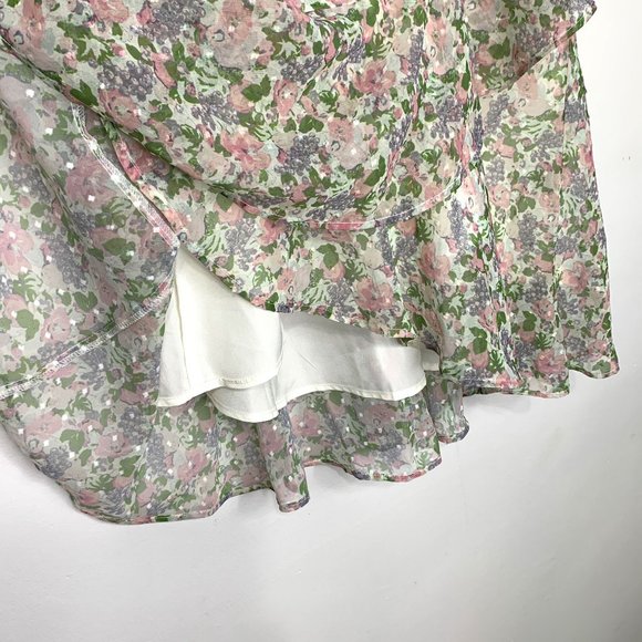 NWT SENLIS Aria Floral Fruit Ruffle Sleeveless Mini Dress Sz XL - Picture 6 of 9
